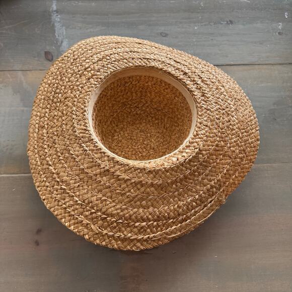 Natural Vintage Bow Back Straw Hat - Picture 7 of 10